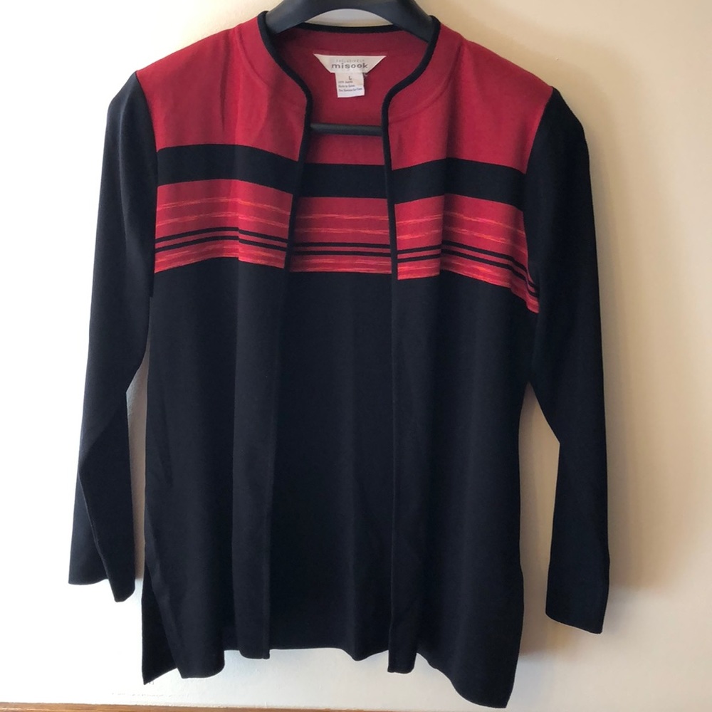 Misook Jacket Top Black Size Large